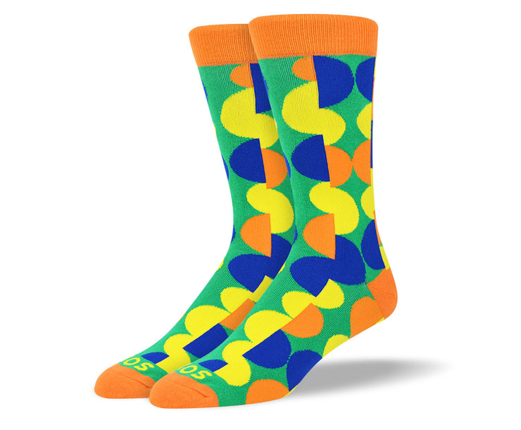 Men's Funky Orange Patterns Socks