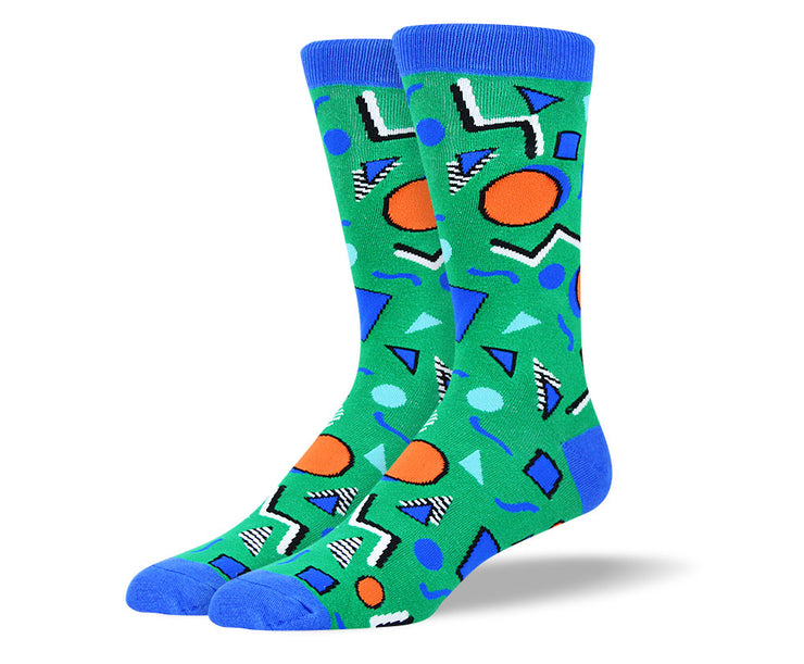 Men's Funny Green Art Socks