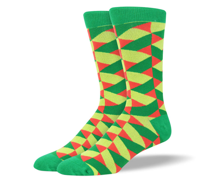 Men's Green Crazy Socks