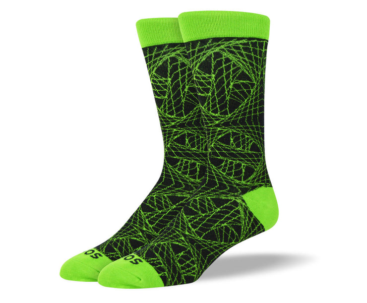 Men's Green Web Socks