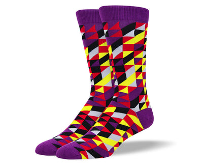 Men's Purple Novelty Dress Socks
