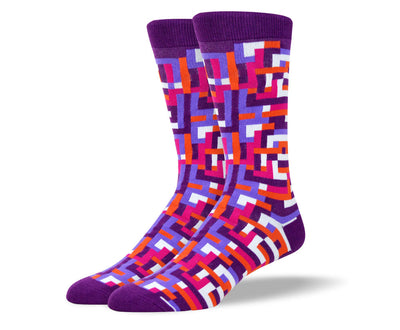 Men's Purple Wild Art Socks