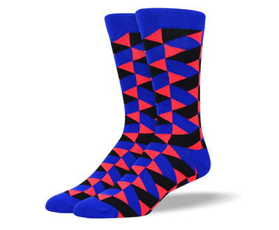 Men's Wild Blue Pattern Socks