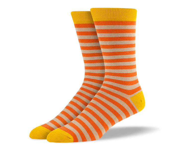 Men's Orange Stripes Socks