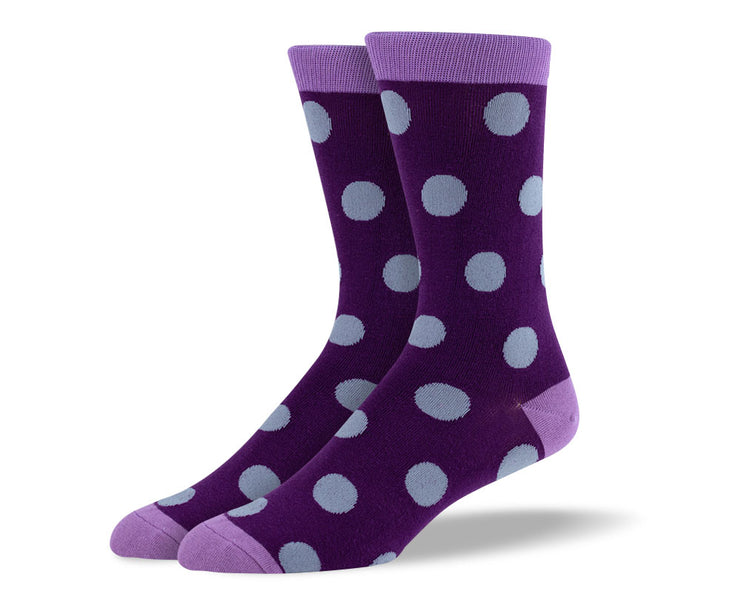Men's Purple Big Dots Socks