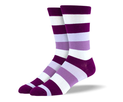 Men's Purple Thick Stripes Socks