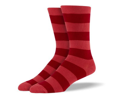 Men's Red Thick Stripes Socks