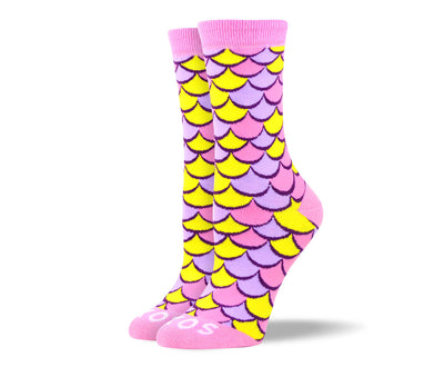 Women's Funky Pink Scales Socks