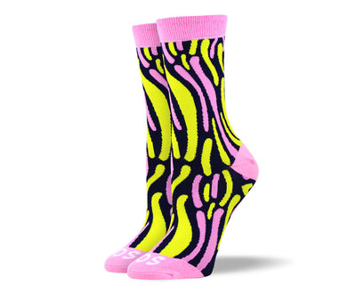Women's Unique Pink Waves Socks