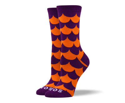 Women's Funky Orange Web Socks