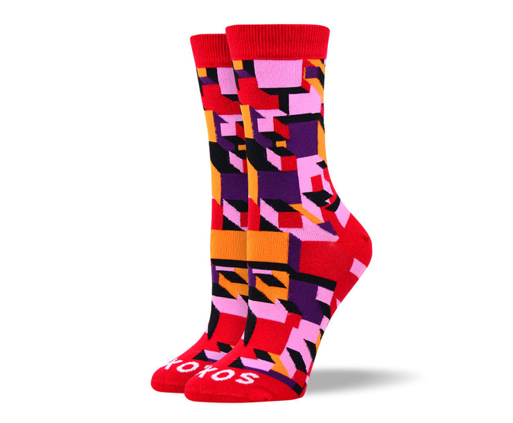 Women's Awesome Red 3D Art Socks