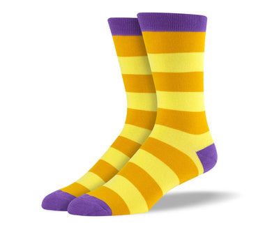 Men's Yellow Thick Stripes Socks