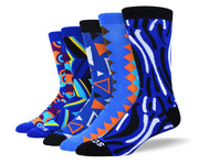 Men's Funny Blue Sock Bundle