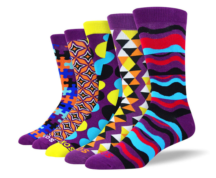 Men's Crazy Purple Sock Bundle