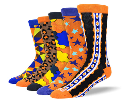 Men's Fun Orange Sock Bundle