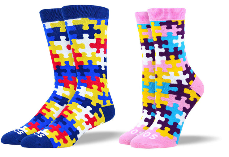 Him & Her Puzzle Socks