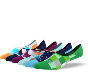 Men's Fun No Show Socks Bundle - 6 Pair