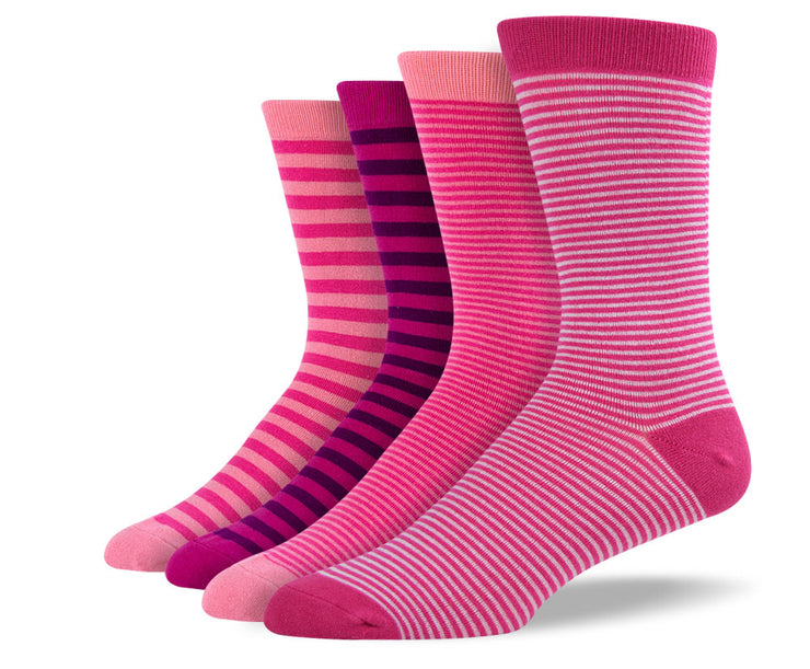 Men's Pink Thin Stripe Sock Bundle