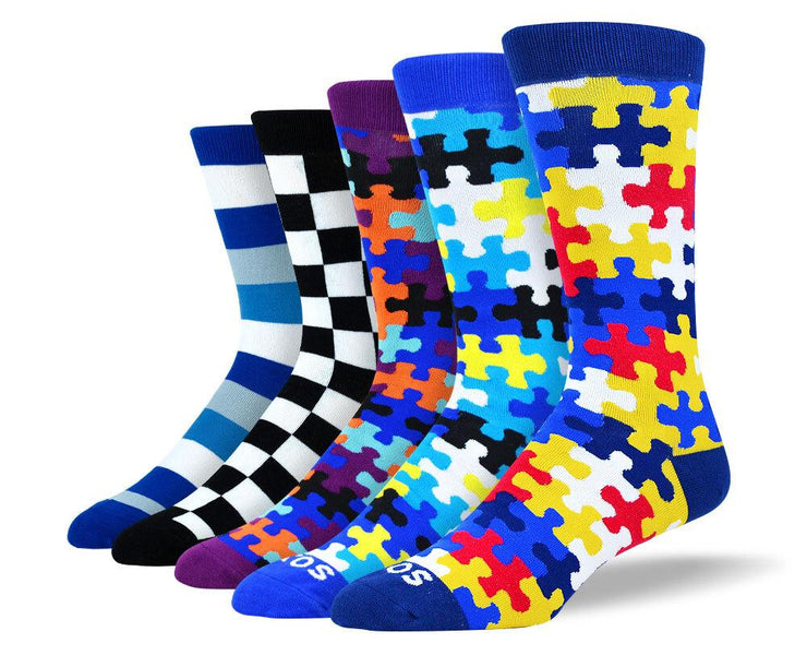 Men's Pattern Mixed Pattern Sock Bundle