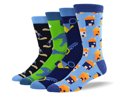 Men's Fun Real Estate Sock Bundle - 4 Pair